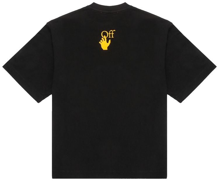 Off White Caravaggio Paint Short Sleeve Over Skate Tee BlackMulticolor