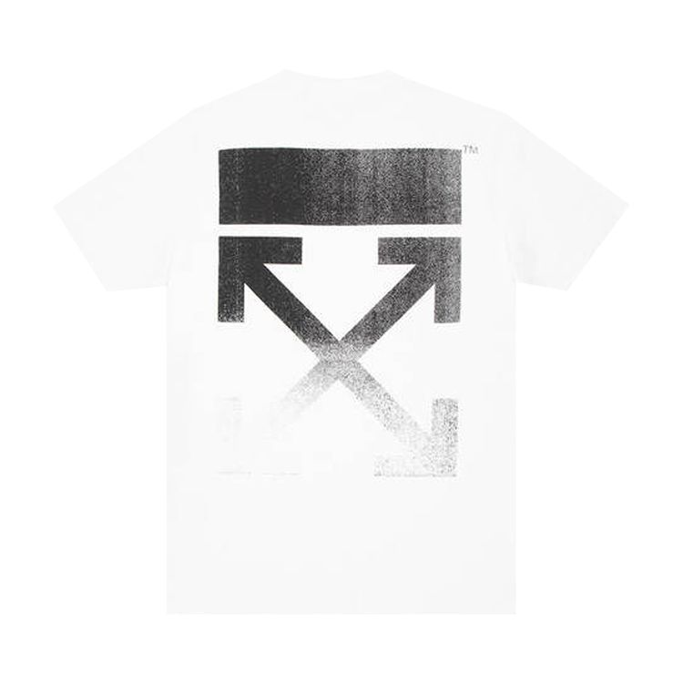 Off White Degrade Arrow Short Sleeve Slim Tee WhiteBlack