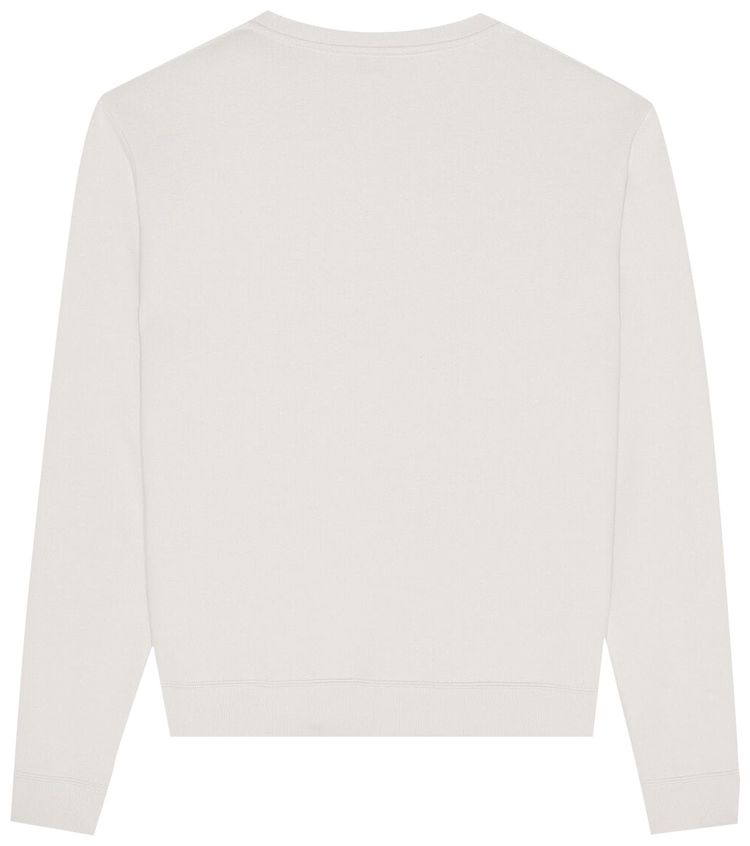 Saint Laurent Logo Print Sweatshirt Dirty Ecru