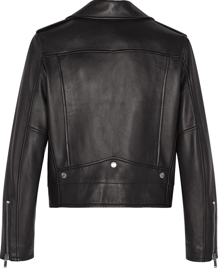 Saint Laurent Nappa Leather Biker Jacket Black