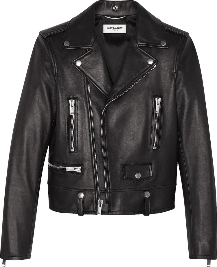 Saint Laurent Nappa Leather Biker Jacket 'Black'