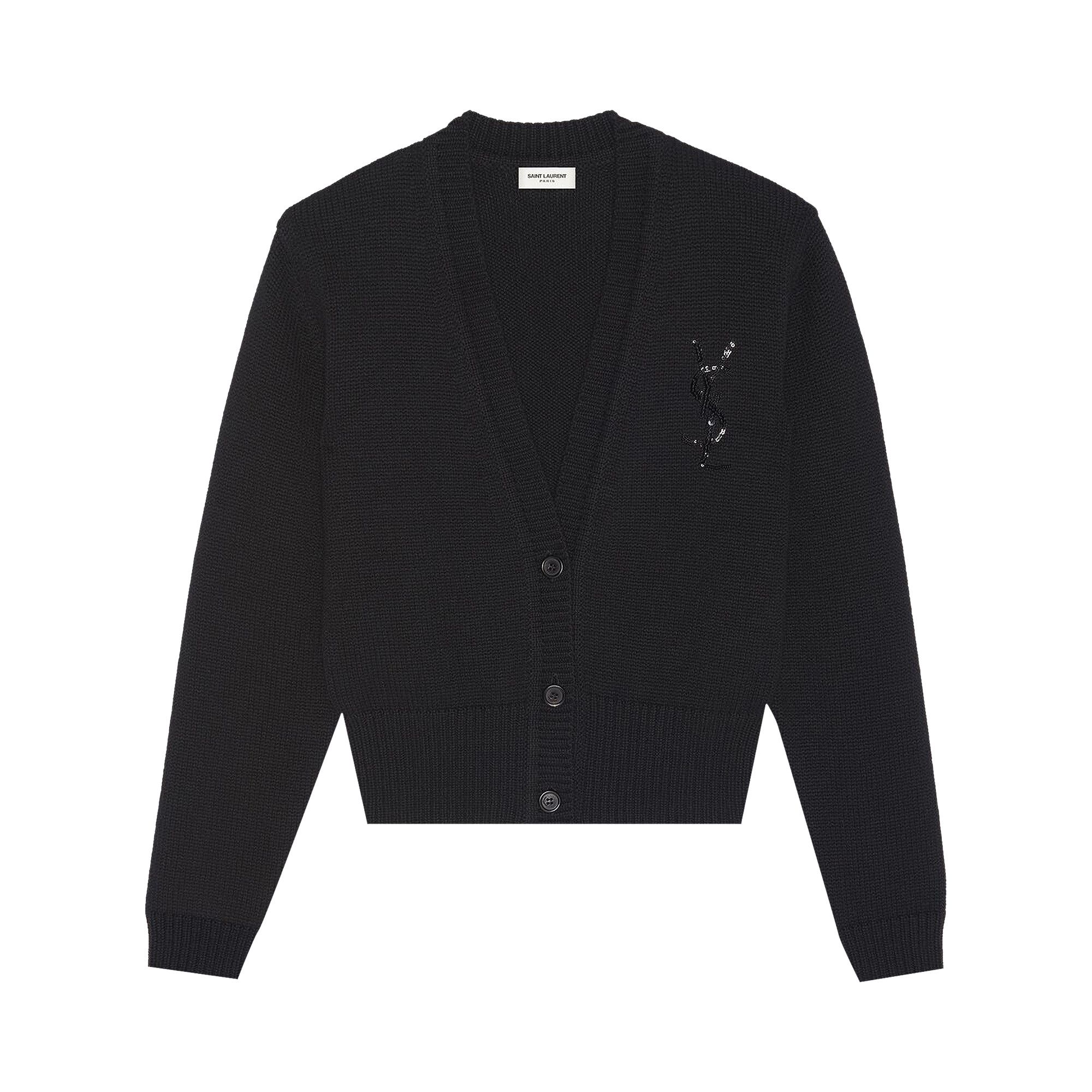 Buy Saint Laurent Cardigan Sweater 'Noir' - 670116 Y75FV 1001 | GOAT