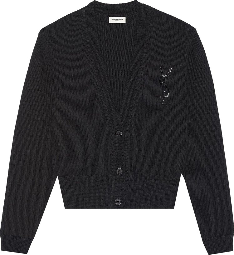 Saint Laurent Cardigan Sweater 'Noir'
