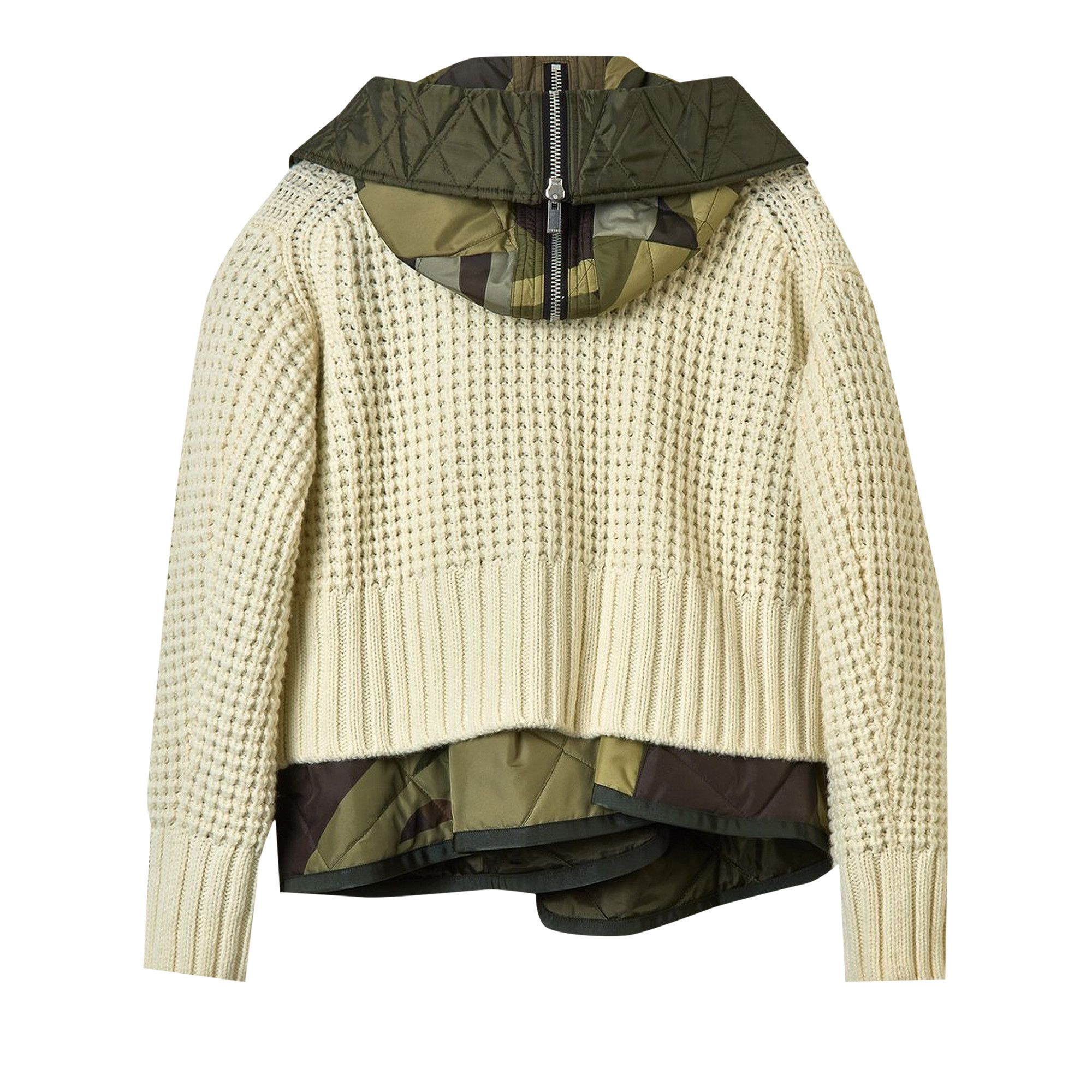 Buy Sacai x Kaws Print X Wool Knit Blouson 'Camouflage' - 21 05687