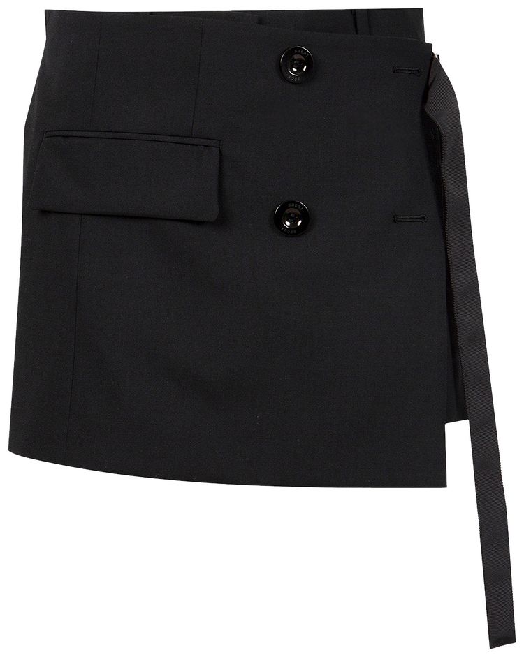 Sacai Suiting Shorts Black