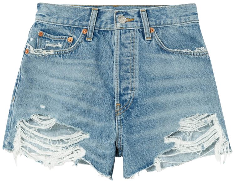 RE/DONE 70s High Rise Short 'Sky Light Destroy'