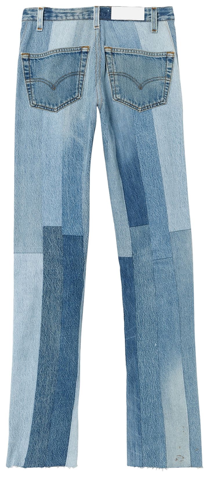 REDONE 60s Patched Skinny Boot Indigo