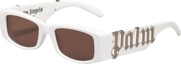 Palm Angels Sunglasses 'White/Brown'