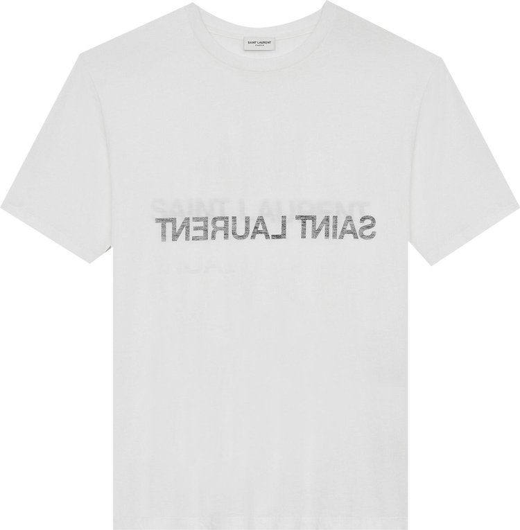 Saint Laurent Reverse Logo T-Shirt 'Naturel/Noir'