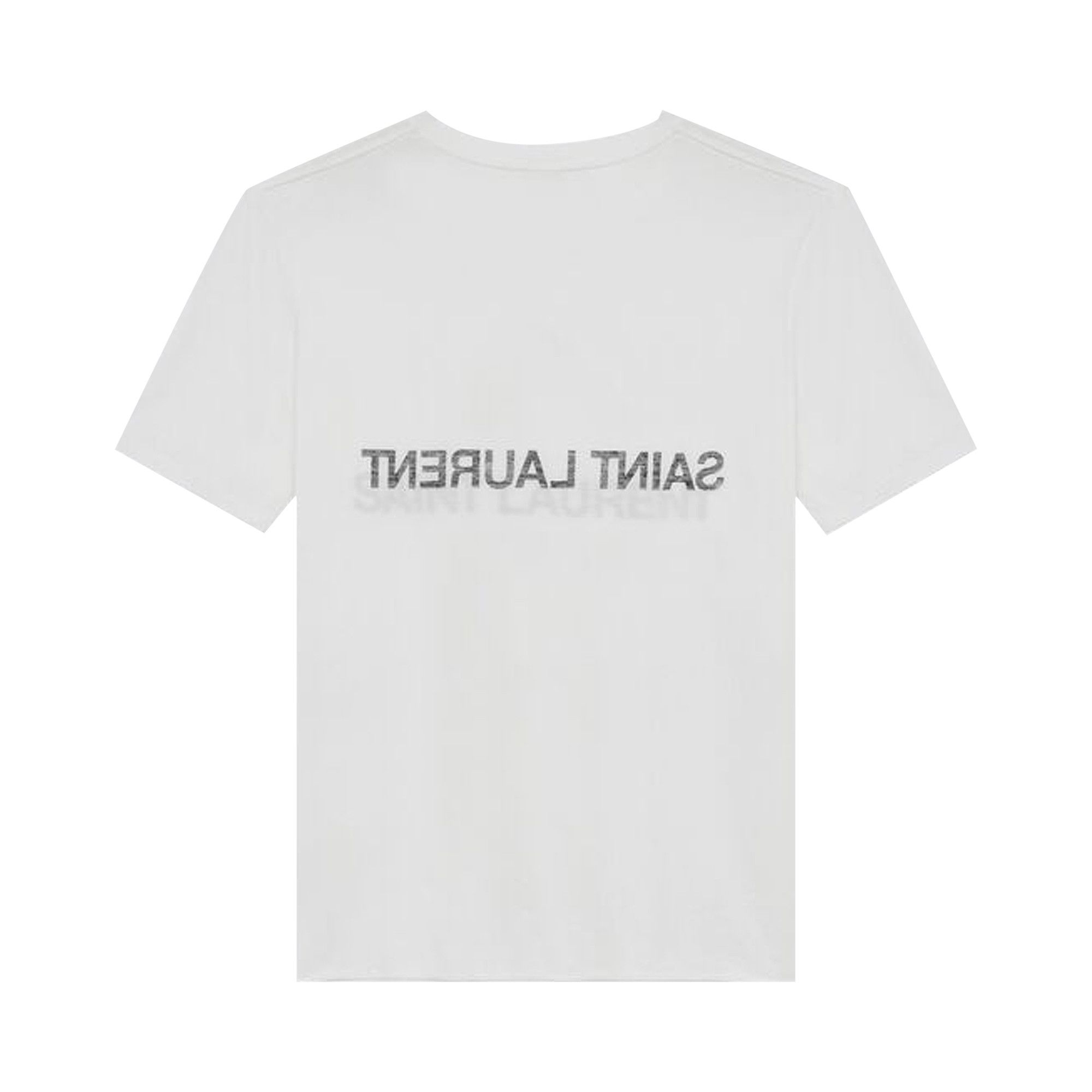 Buy Saint Laurent Reverse Logo T-Shirt 'Naturel/Noir' - 663278
