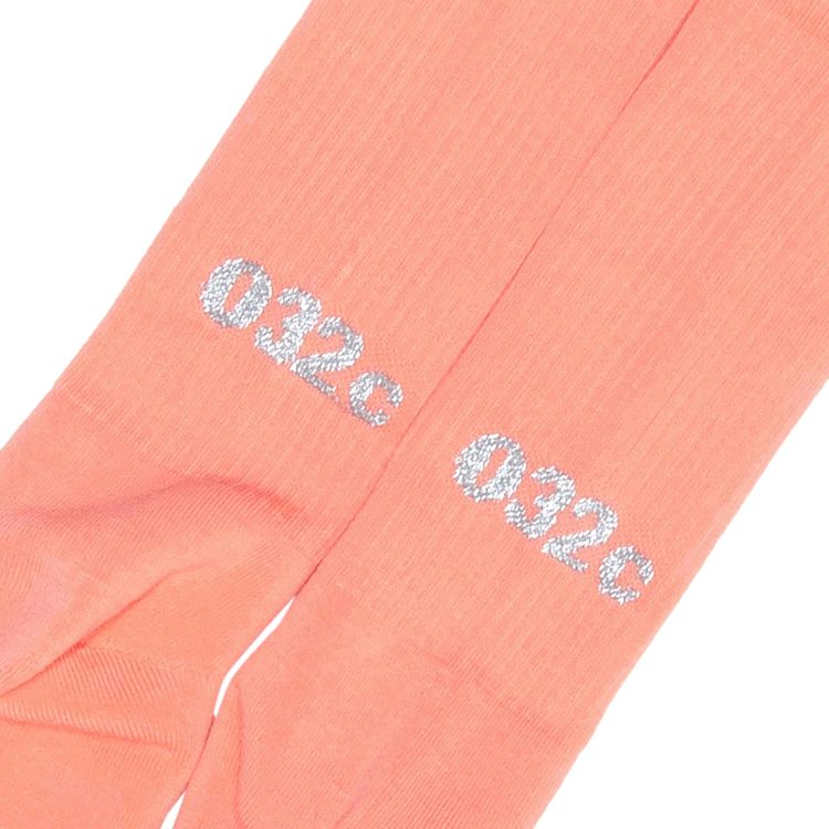 032C Reflective Logo Socks Neon Coral
