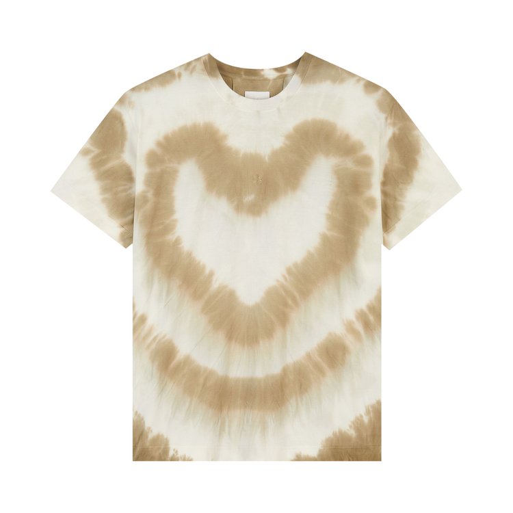 Givenchy Tie And Dye Hearts Oversized T-Shirt 'White/Khaki'