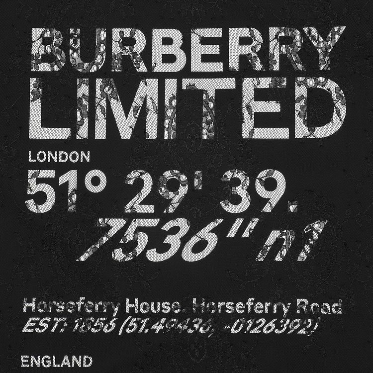 Burberry Lace Overlay Coordinates T Shirt Black