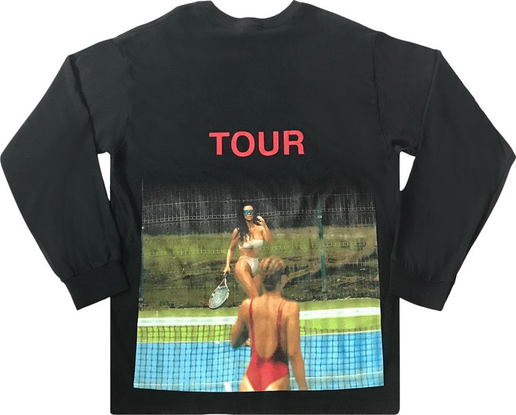 Kanye West Saint Pablo Kim Tennis Long Sleeve T Shirt Black