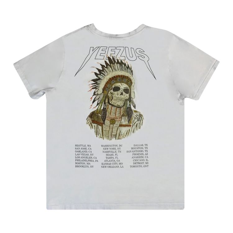 Kanye West Yeezy Tour Skeleton God Wants You T Shirt White