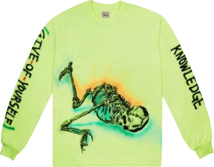 Kanye West x Wes Lang Skeleton Long-Sleeve T-Shirt 'Green'