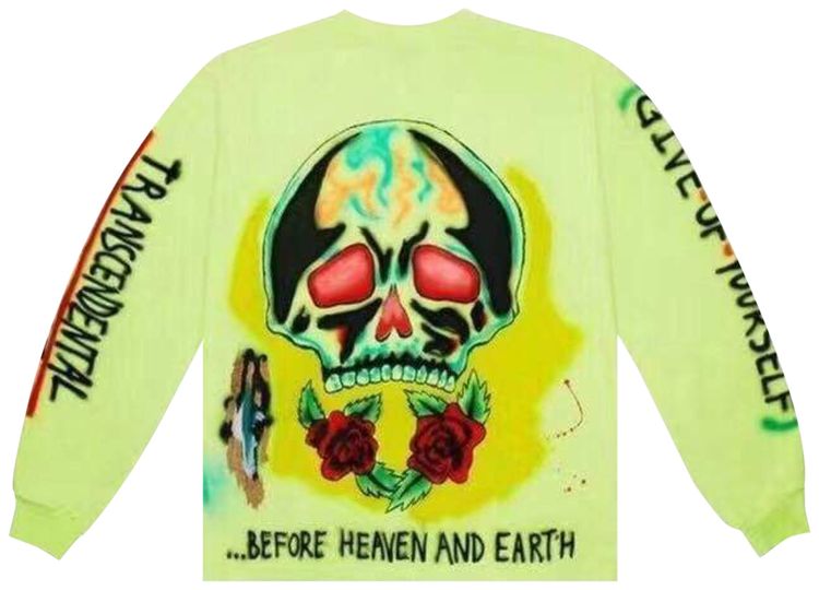 Kanye West x Wes Lang Skeleton Long Sleeve T Shirt Green