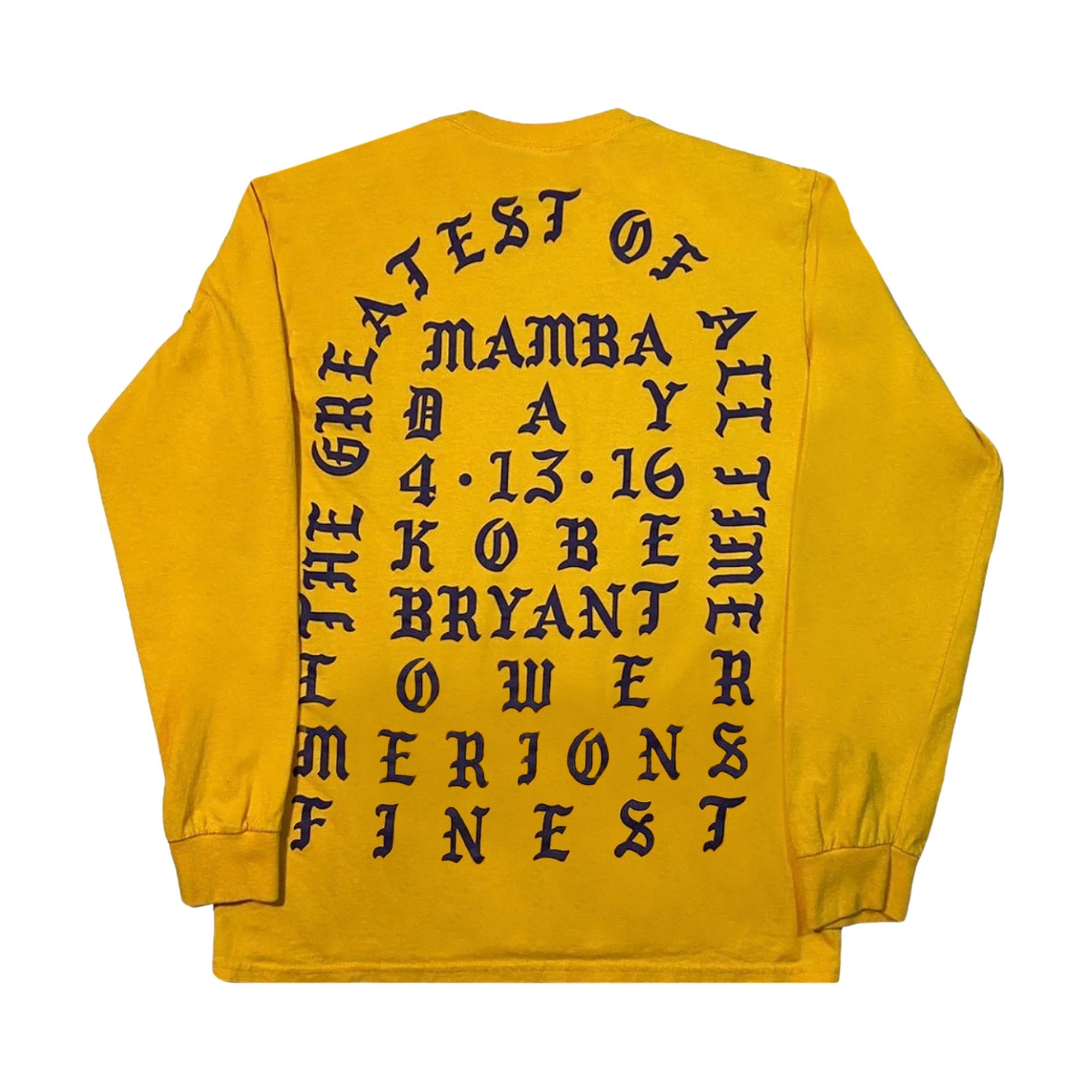 Size l Kanye West I Feel Like Kobe Pablo Mamba Day T Shirt Yellow