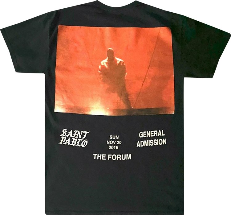 Kanye West Saint Pablo Tour Floating Stage T Shirt Black