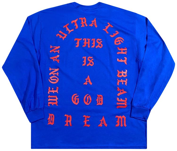 Kanye West Pablo Tour Long Sleeve T Shirt Blue