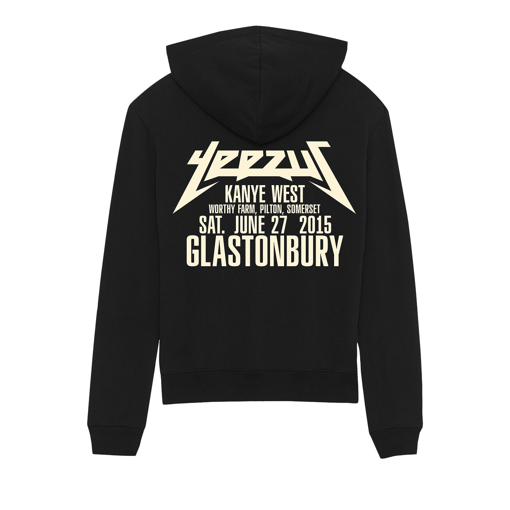 Buy Kanye West Yeezus Tour Glastonbury Hoodie Black 2076 100000106YTGH BLAC GOAT UK