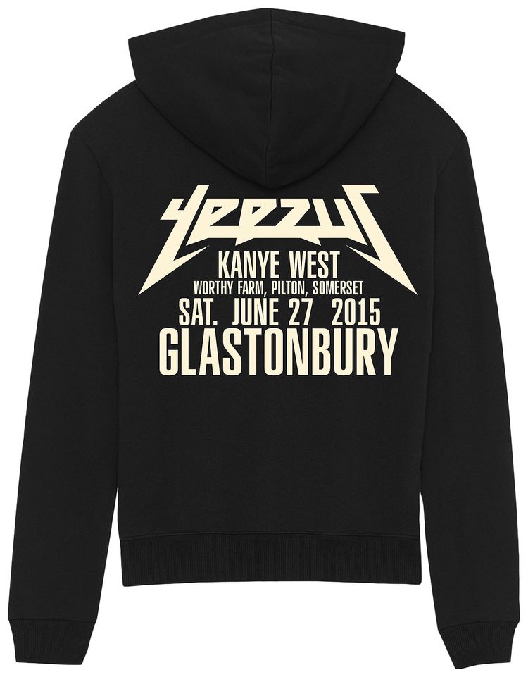 Kanye West Yeezus Tour Glastonbury Hoodie Black