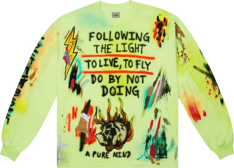 Kanye West x Wes Lang Wyoming Long-Sleeve T-Shirt 'Frozen Yellow'