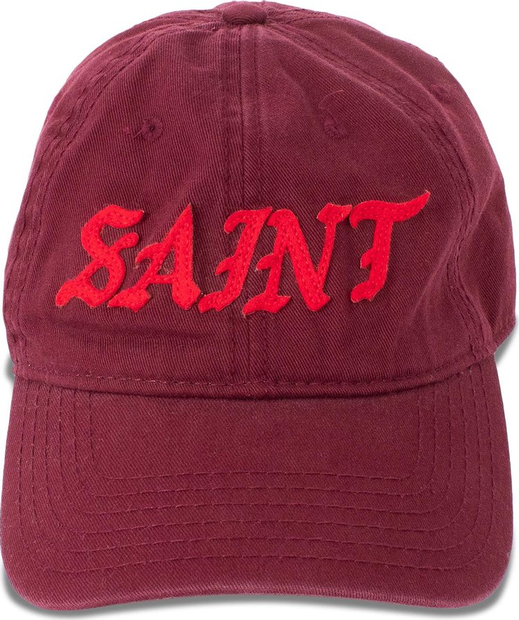 Kanye West Applique Saint Hat 'Burgundy'