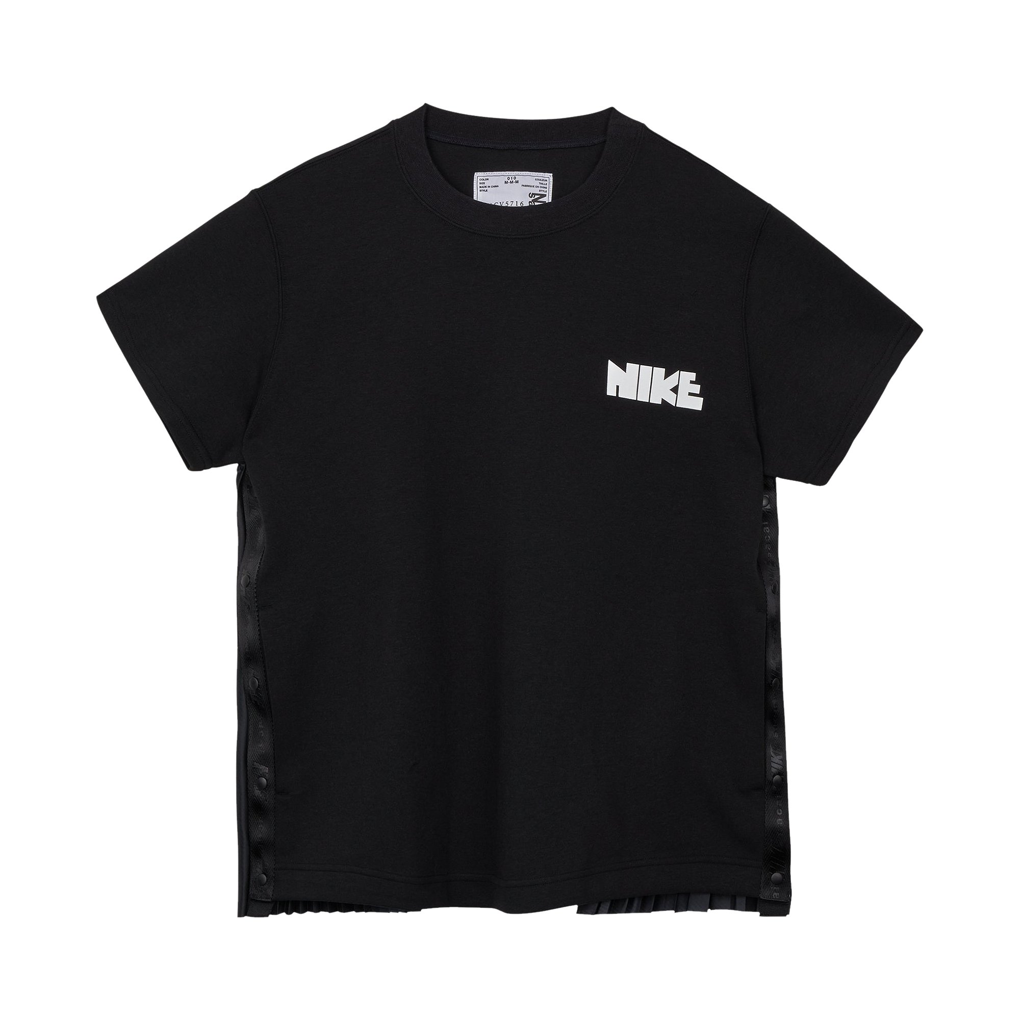 Buy Nike Women's x Sacai Short-Sleeve Fleece Top 'Black' - CV5716