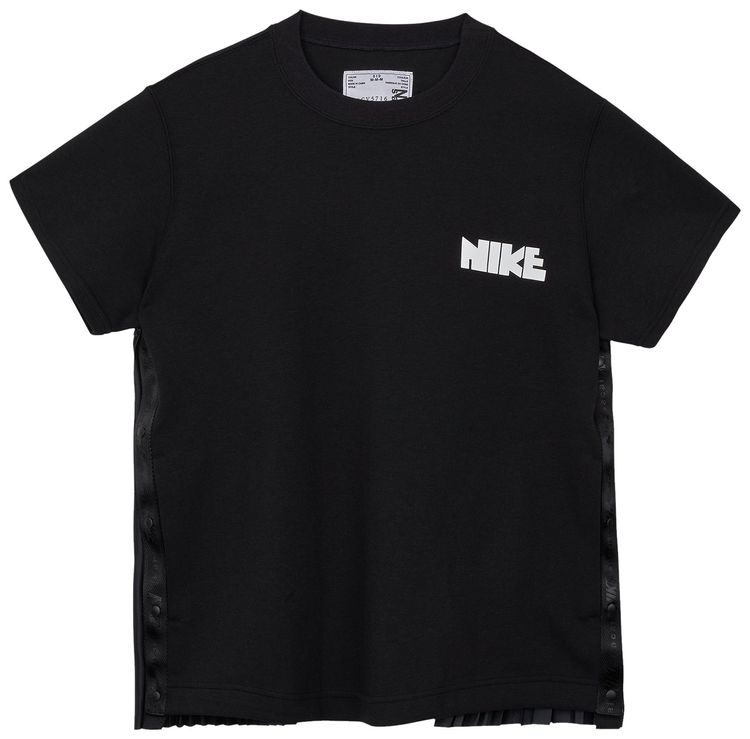 Nike Womens x Sacai Short Sleeve Fleece Top Black