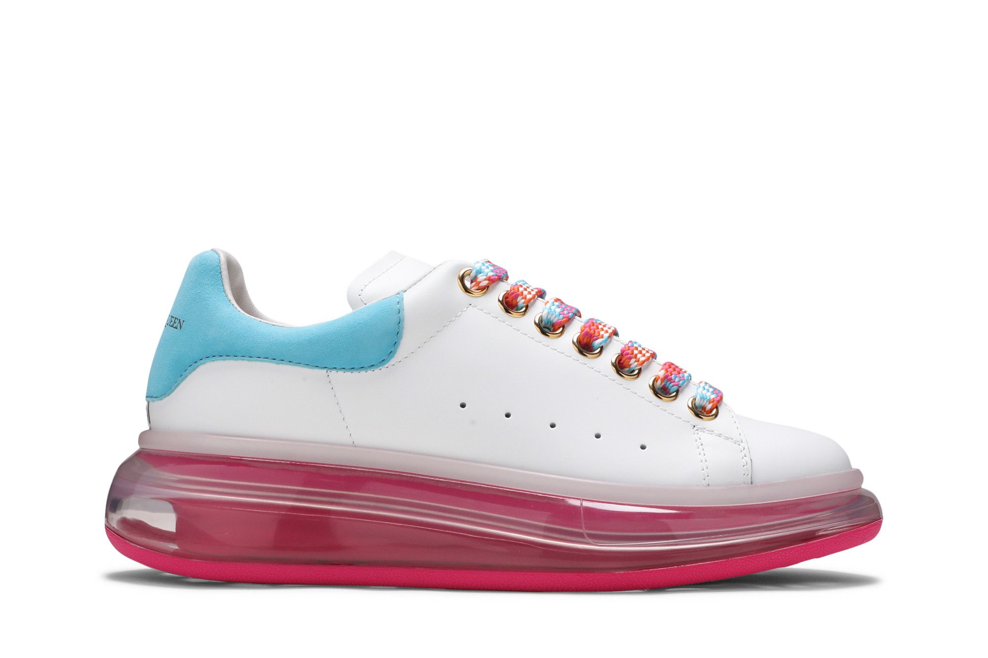 Buy Alexander McQueen Wmns Oversized Sneaker 'White Pink' - 612744