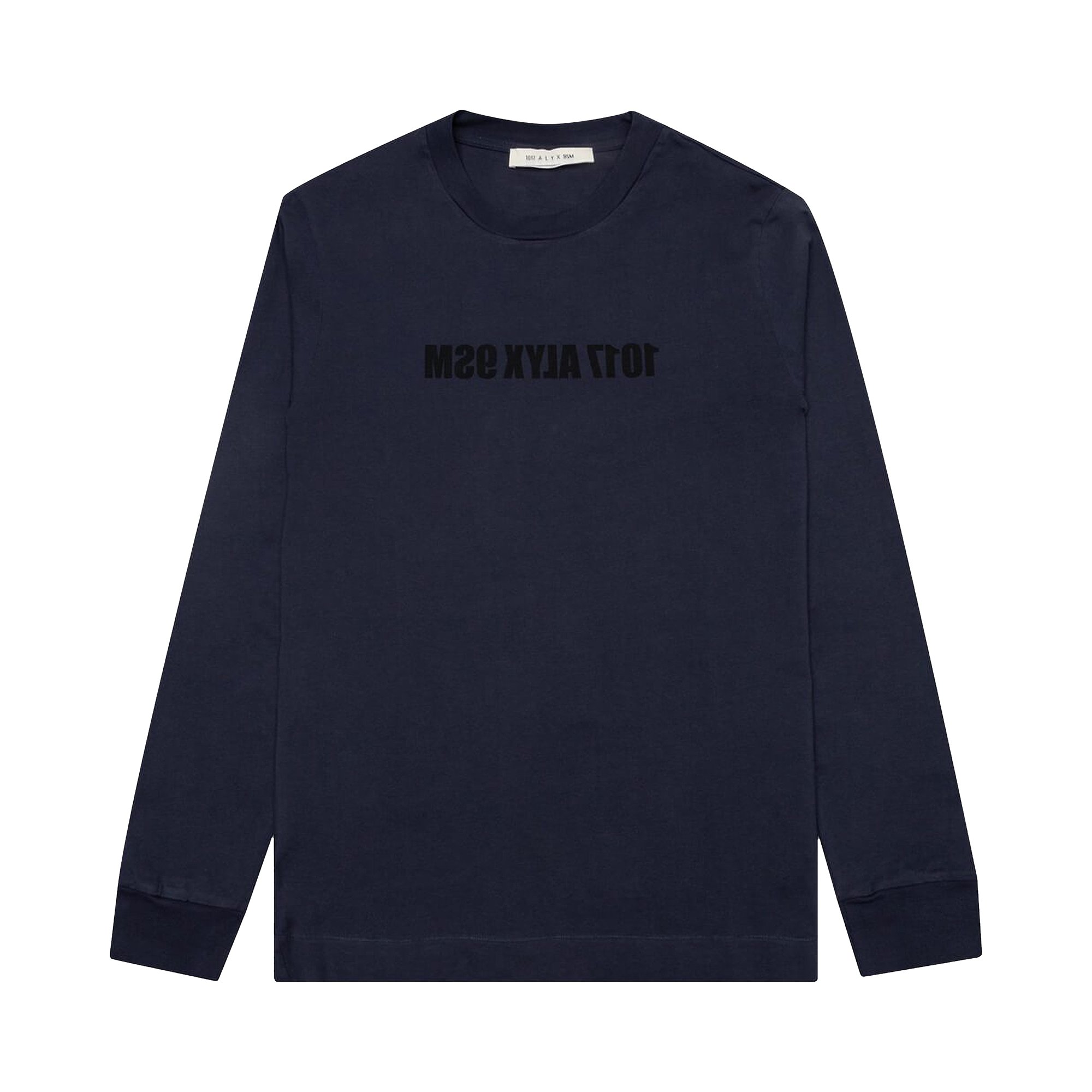 Buy 1017 ALYX 9SM Mirrored Logo Long-Sleeve Tee 'Navy 