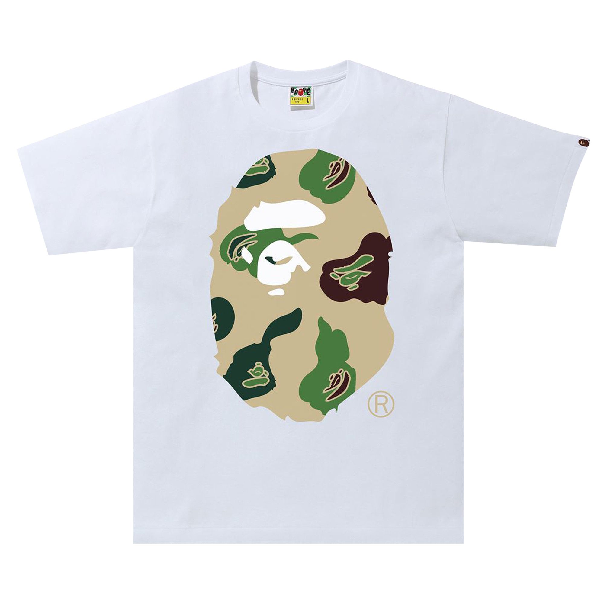 Buy BAPE Def Camo Big Ape Head Tee White Beige 1H30 110 082 WHITE BEIGE GOAT