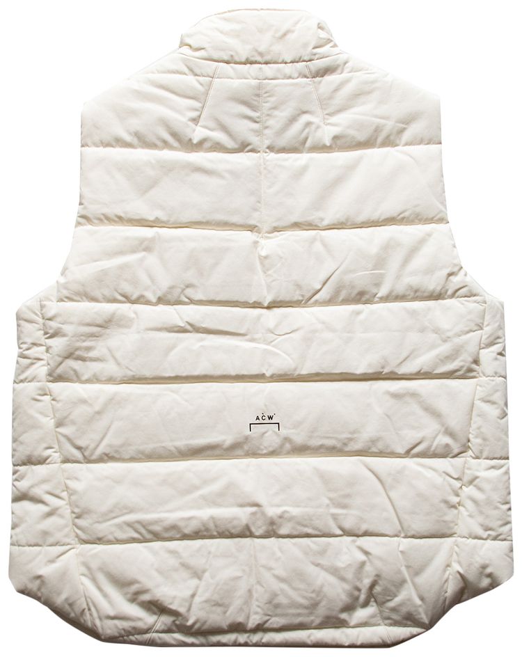 A Cold Wall Woven Funnel Gilet Warm White