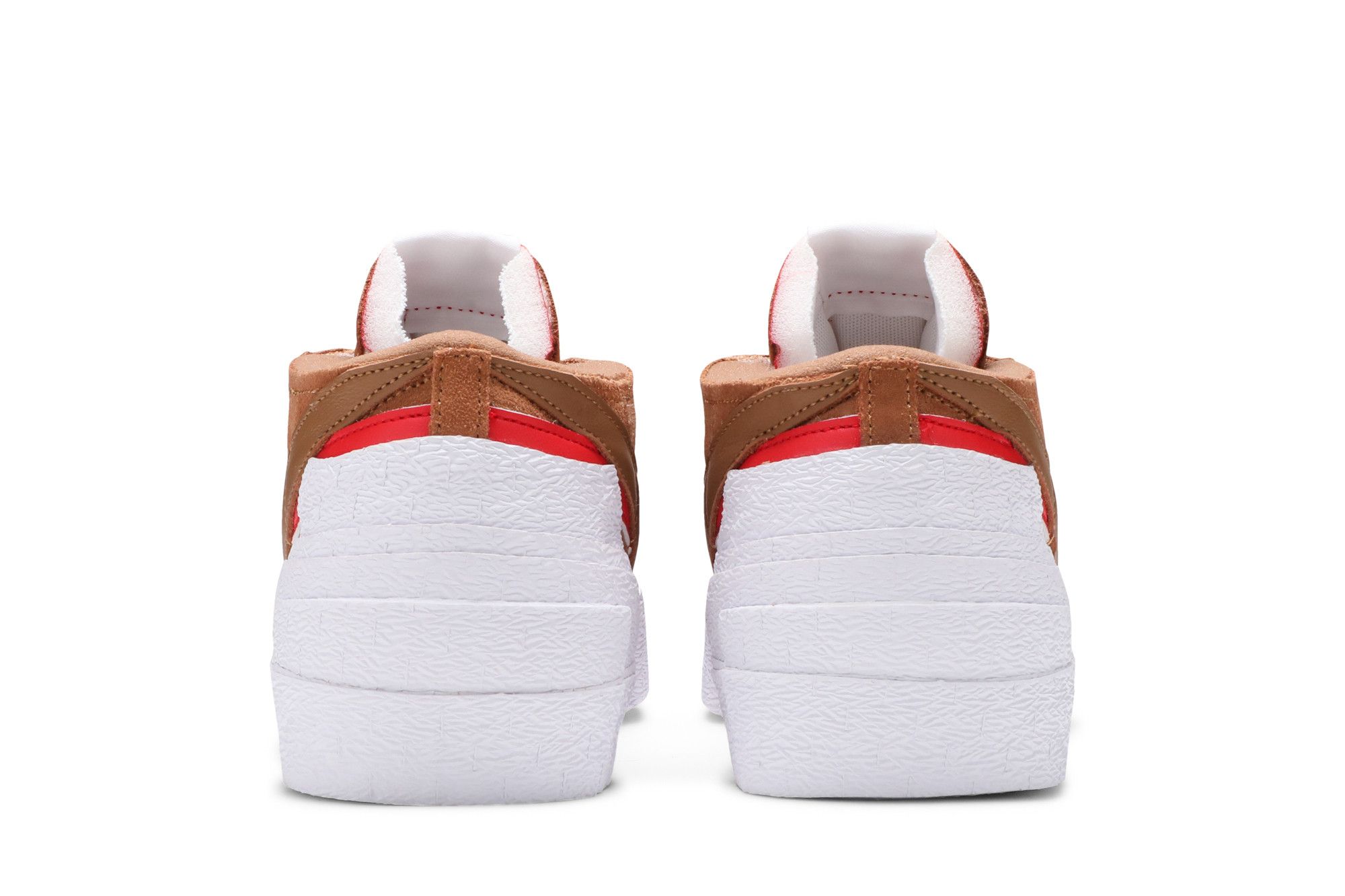nike x sacai blazer low british tan & red
