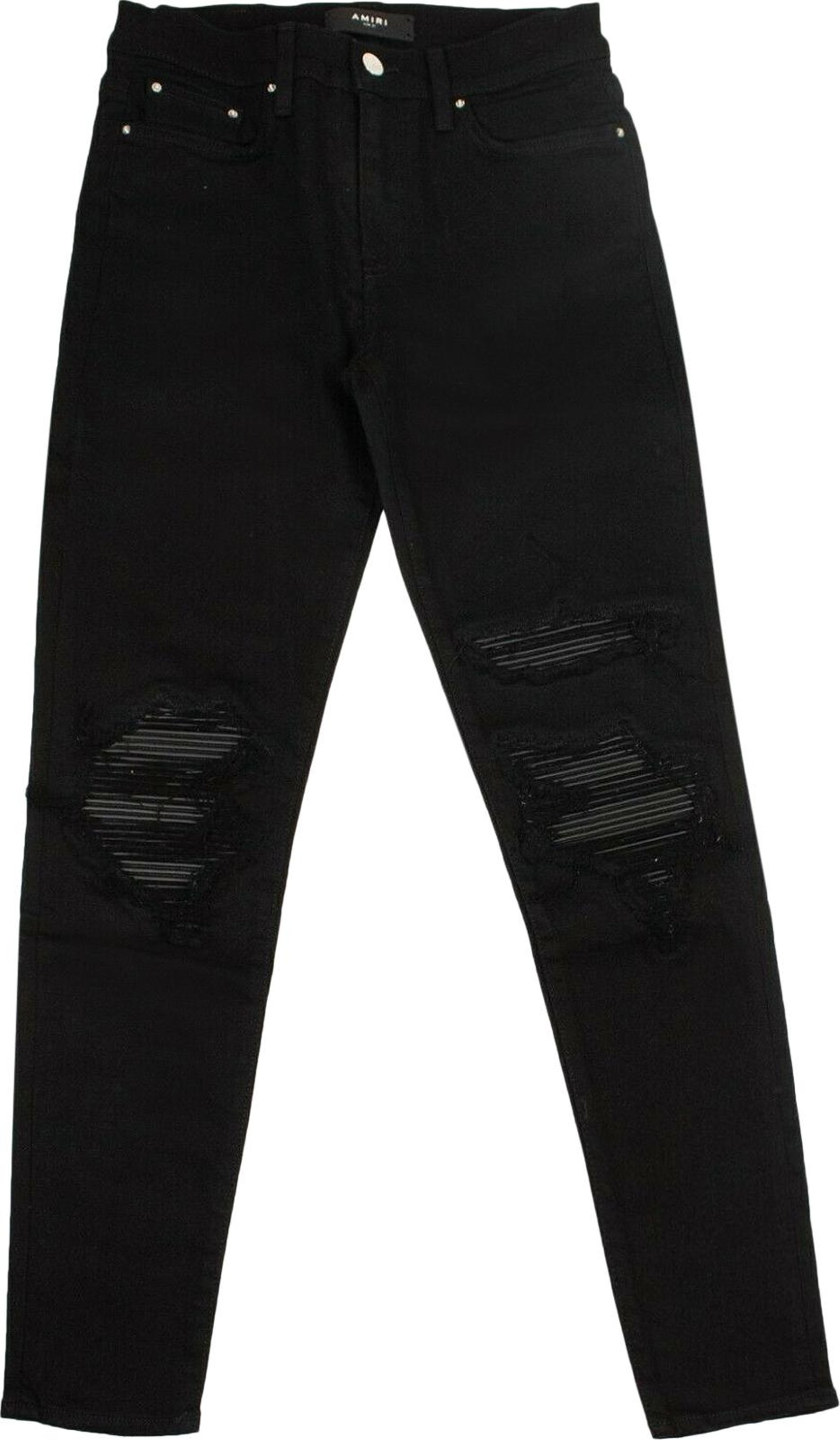 Buy Amiri Distressed Skinny Jeans 'Black' - XW01100SDBLK BLAC | GOAT