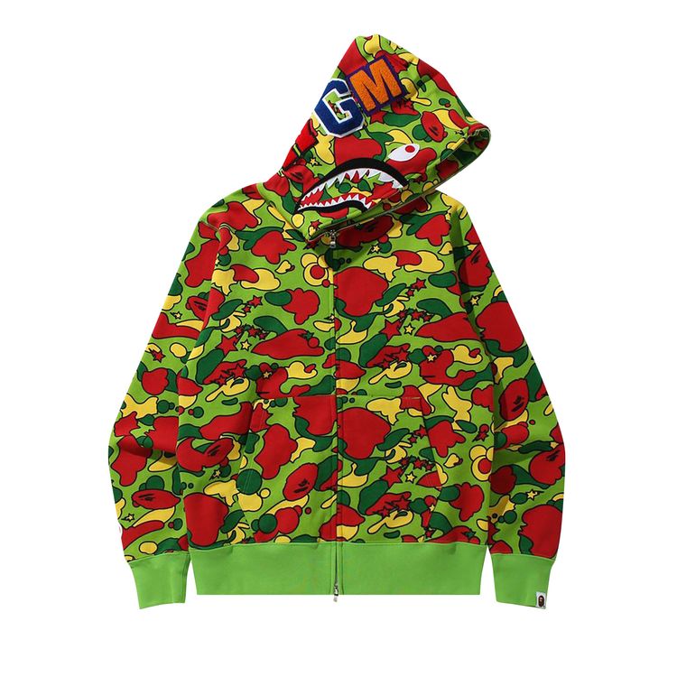 BAPE Sta Camo Shark Zip Hoodie 'Multi'