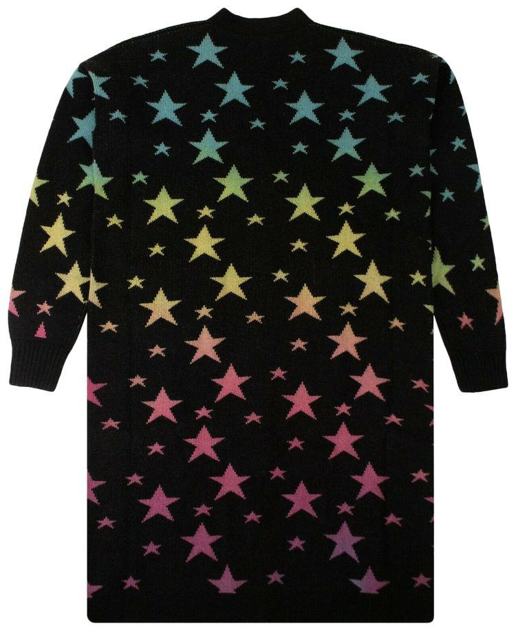 Amiri Star Long Cardigan Black
