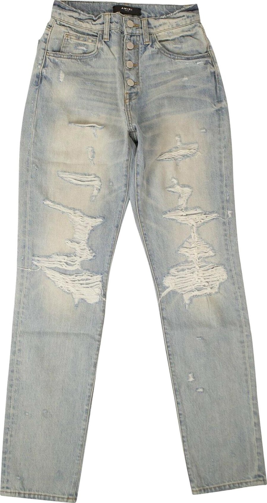 Buy Amiri Destroyed Slouch Jeans 'Blue' - WBSLO DESILS BLUE | GOAT