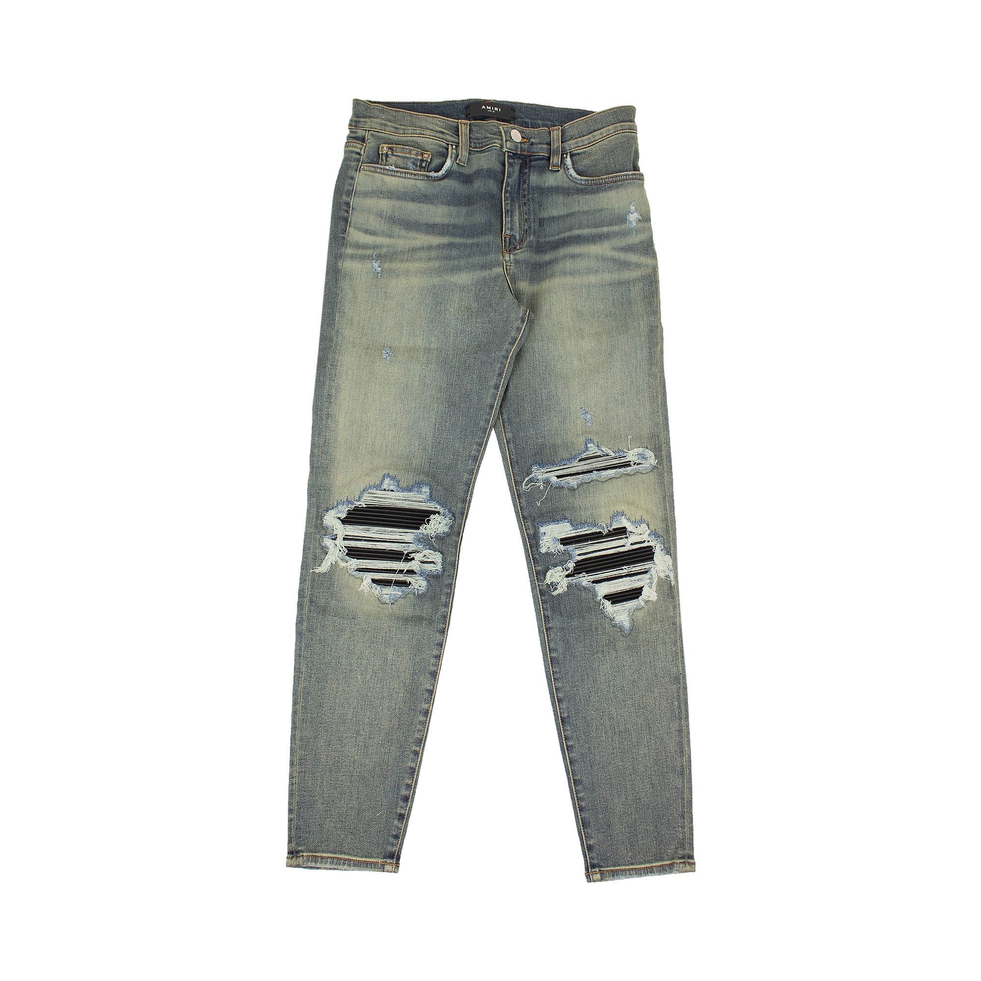 Amiri leather patch sales jeans