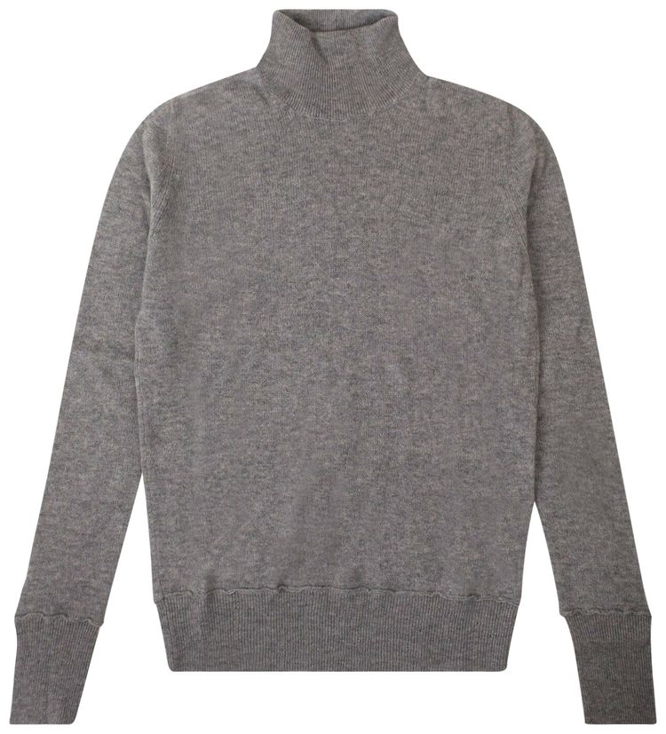 Amiri Cashmere Knit Turtleneck Sweater Grey