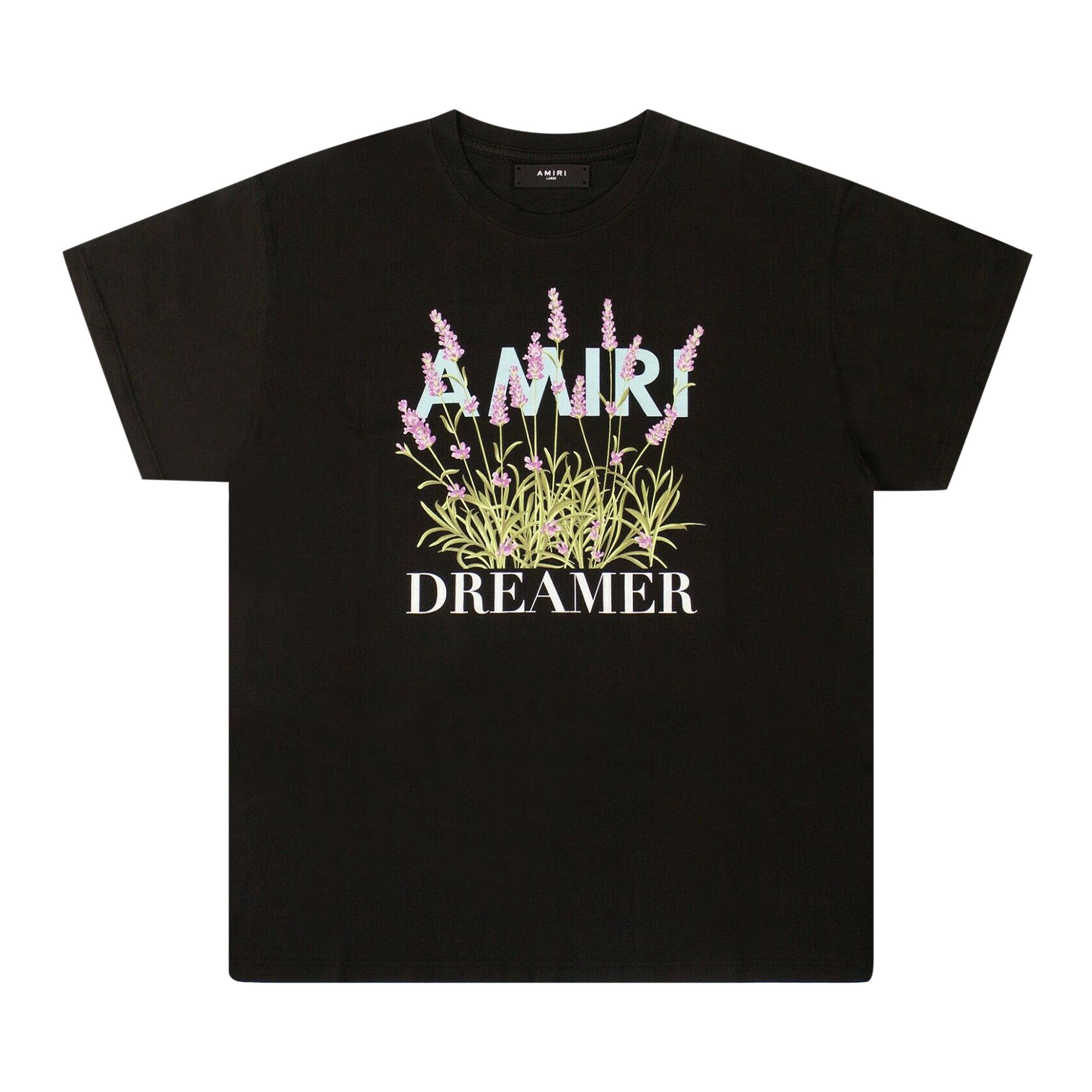 Buy Amiri Floral Logo T-Shirt 'Black' - W9W03326CJBLK BLAC | GOAT