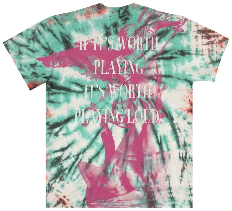 Amiri Tie Dye Skull Tee Blue