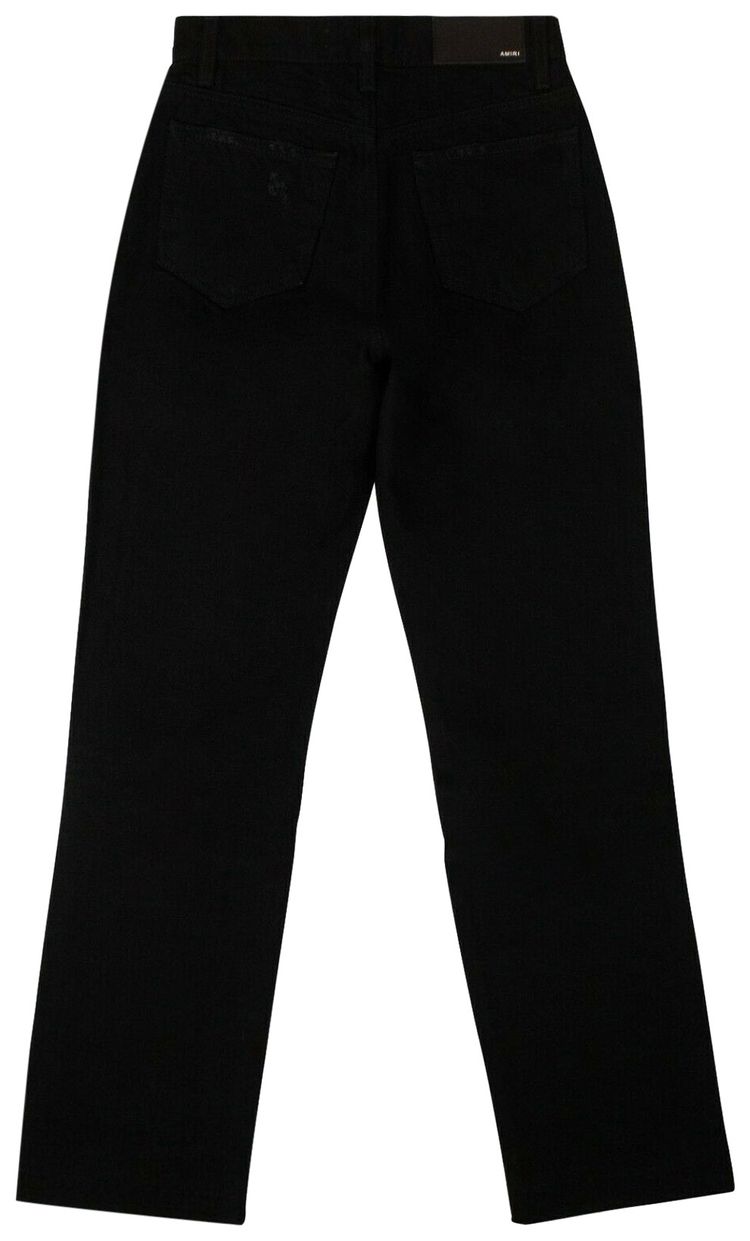 Amiri Thrasher Crop Straight Jeans Black
