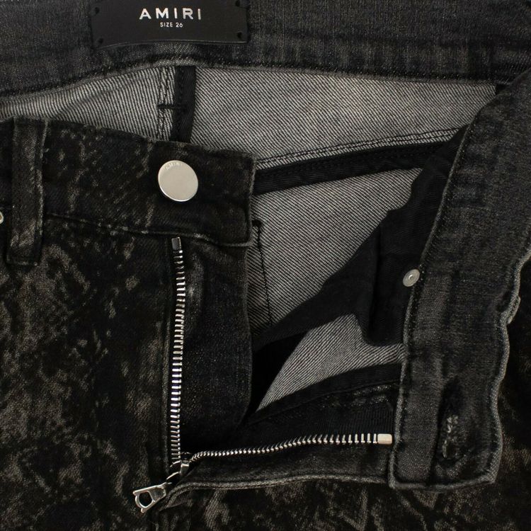 Amiri Snake Skinny Jeans BlackGrey