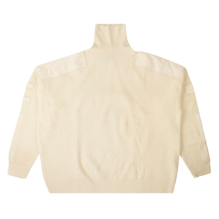Amiri Military Patch Turtle Neck Sweater White