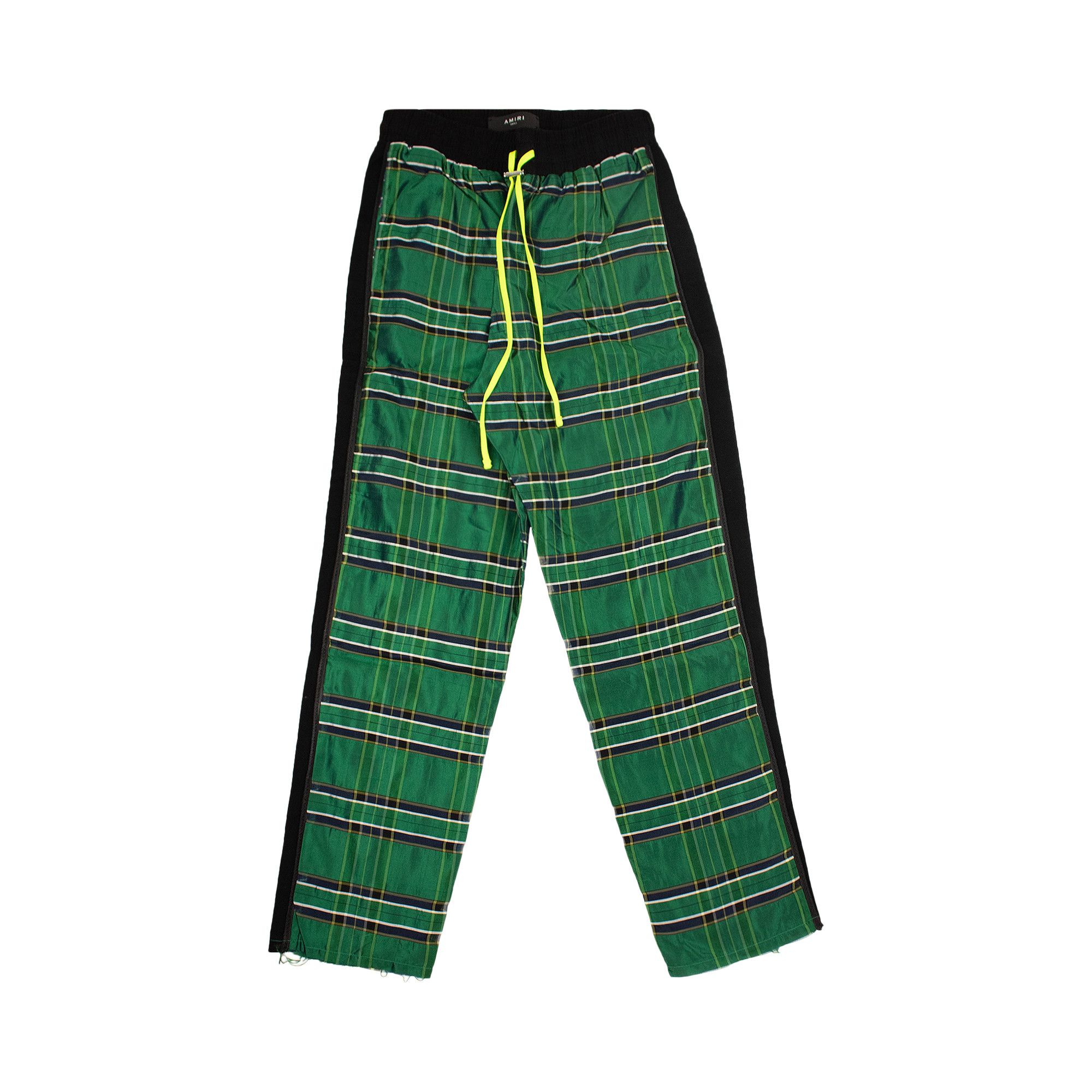Green plaid track pants new arrivals