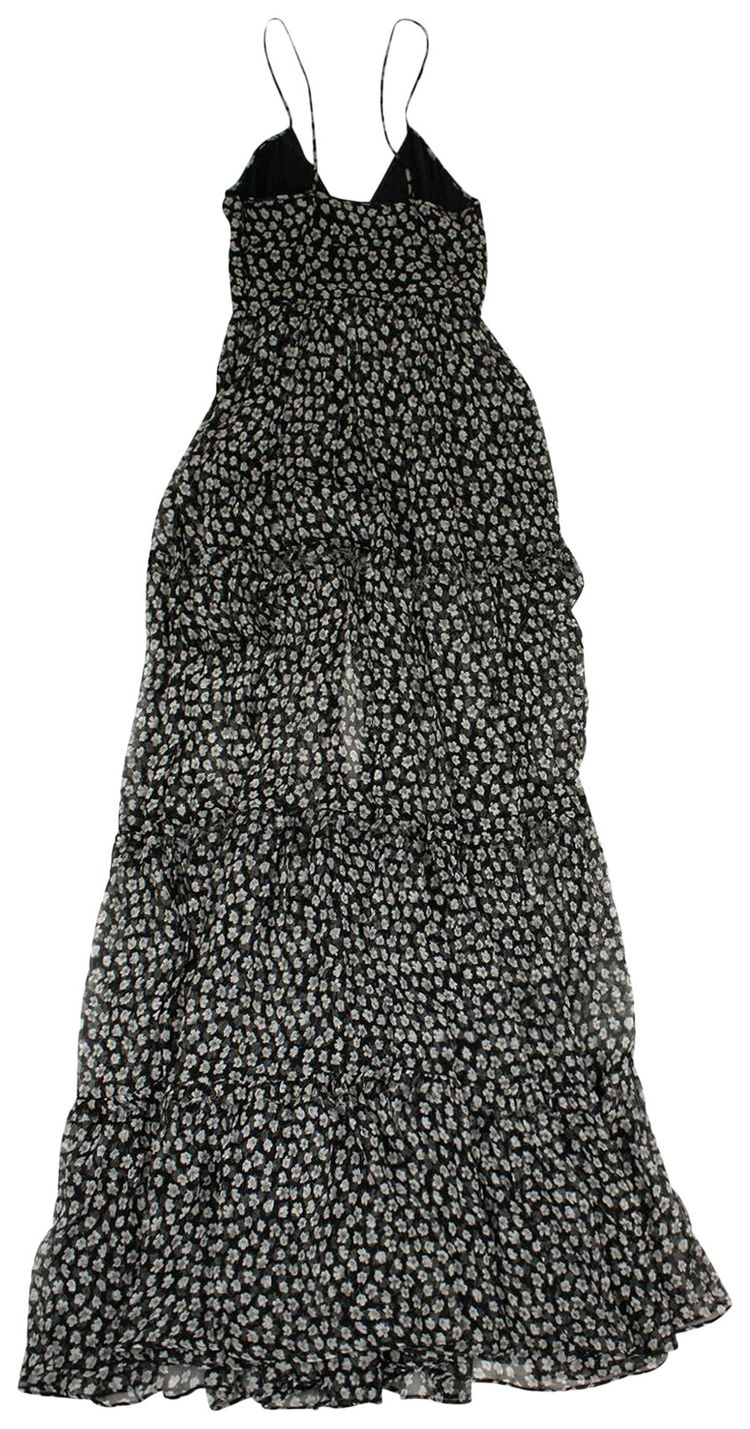 Amiri Floral Layered Dress Black