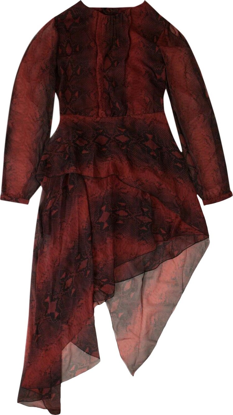Amiri Snake Flary Dress 'Burgundy'
