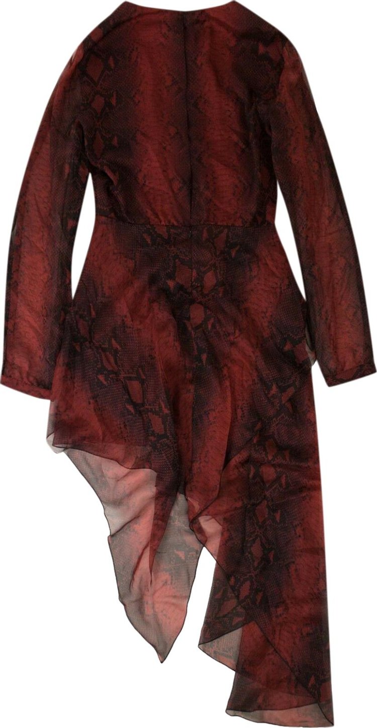 Amiri Snake Flary Dress Burgundy